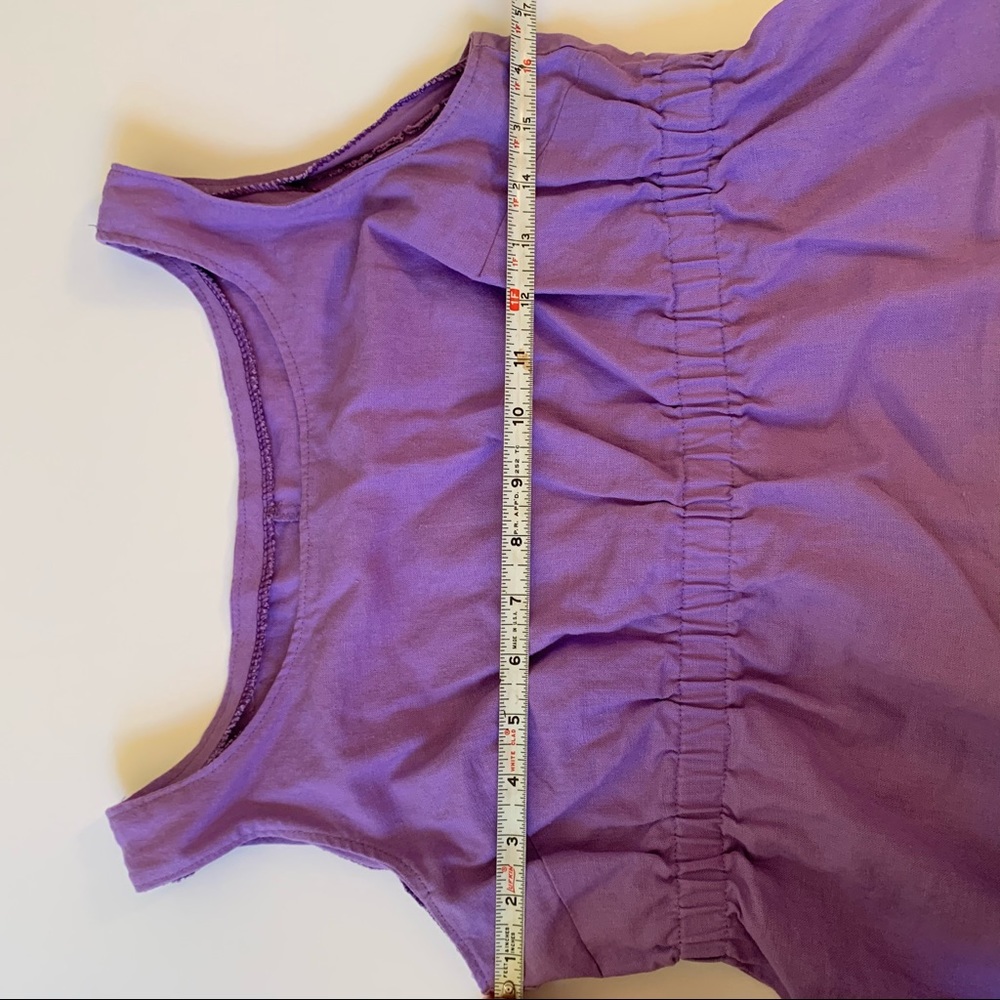 Purple Sleeveless Maternity Dress Elastic Waist M - Picture 4 of 8
